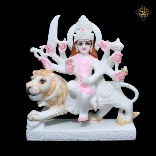 Durga Maa Marble Murti for Home Mandirs in 9inches