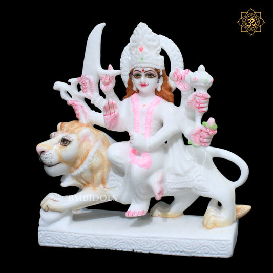 Durga Maa Marble Murti for Home Mandirs in 9inches