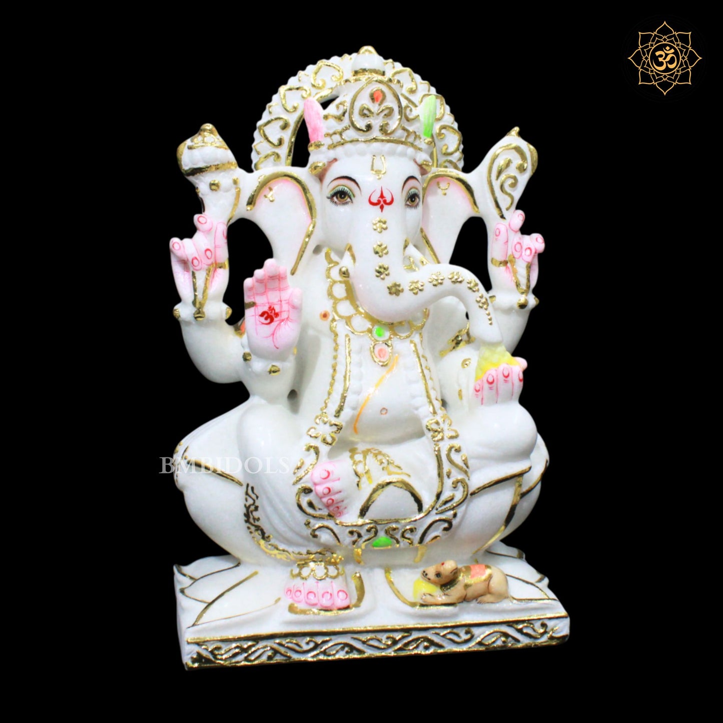 Ganesh Bhagwan Marble Murti for Homes and Temples in 1feet