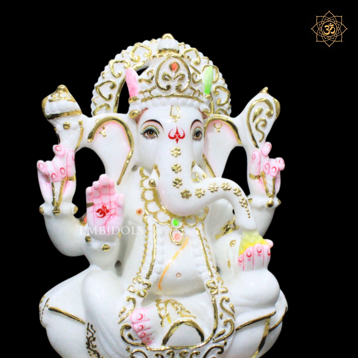 Ganesh Bhagwan Marble Murti for Homes and Temples in 1feet