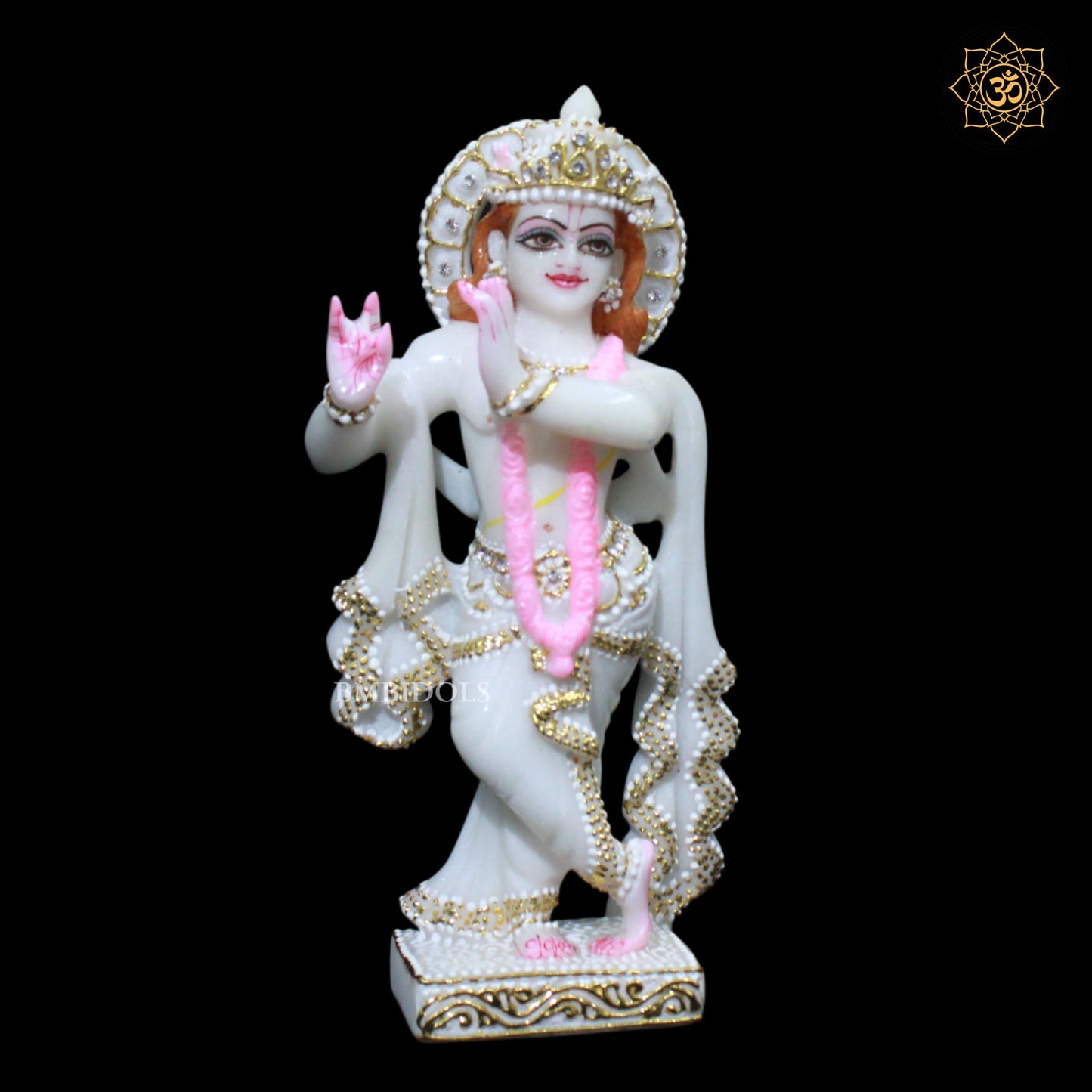 Radha Krishna Marble Murti in 9inches in Makrana Marble