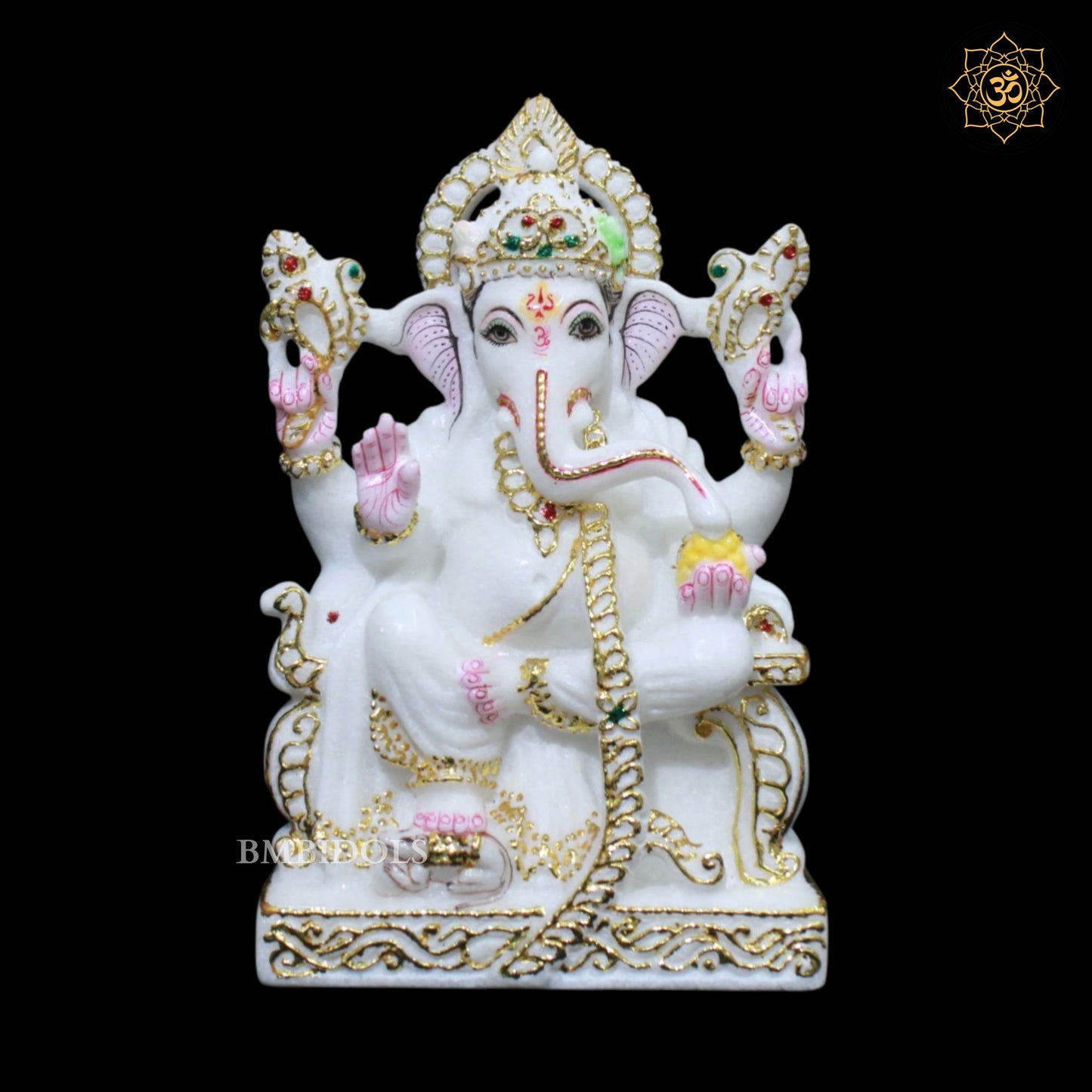 Ganesh Marble Statue for 9inches in Makrana Marble
