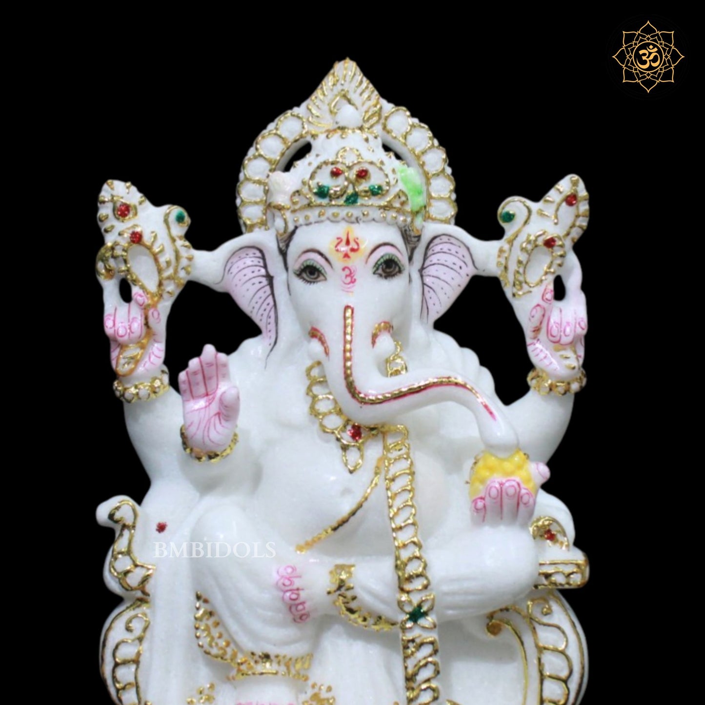 Ganesh Marble Statue for 9inches in Makrana Marble