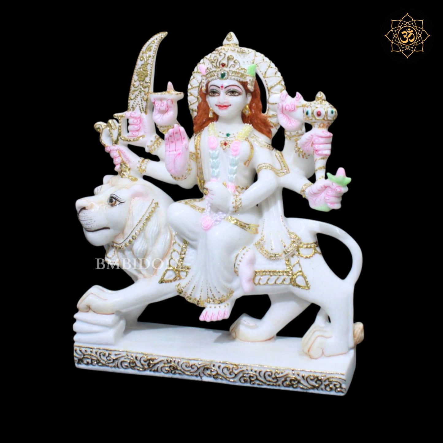Durga Marble Idol for Homes and Temples in 15inch Makrana Marble