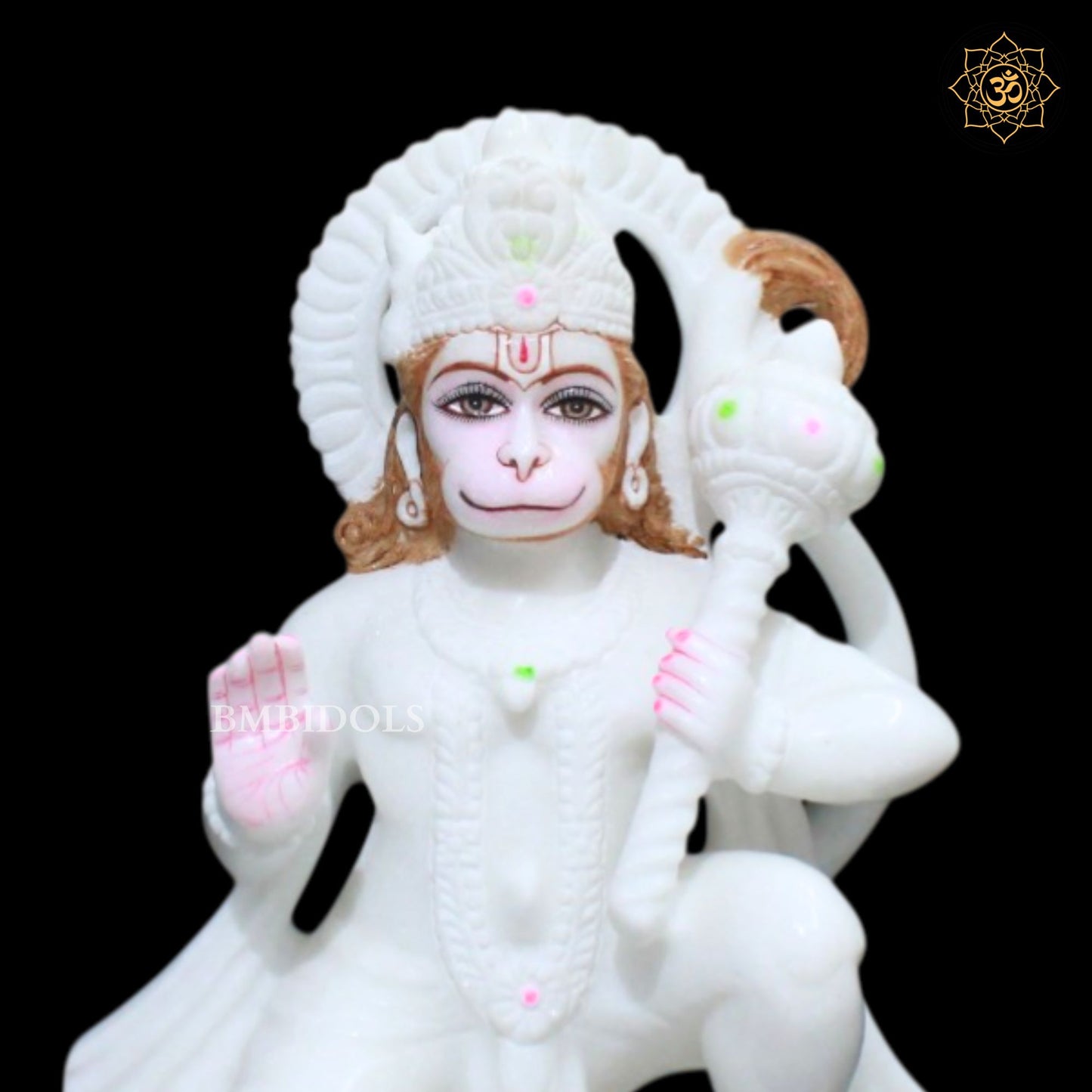 Ashirwad Hanuman Bhagwan Murti designed in Makrana Marble