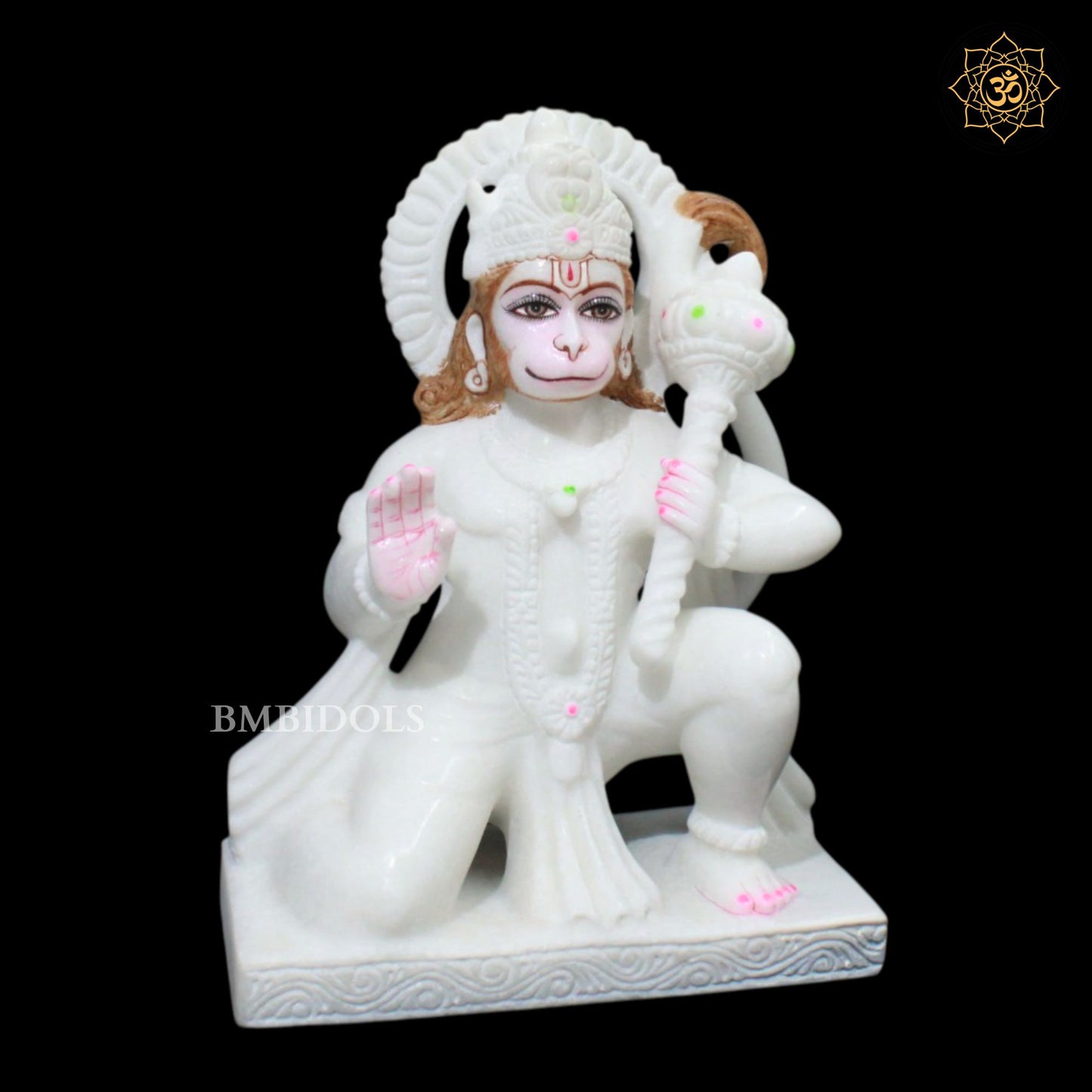 Ashirwad Hanuman Bhagwan Murti designed in Makrana Marble