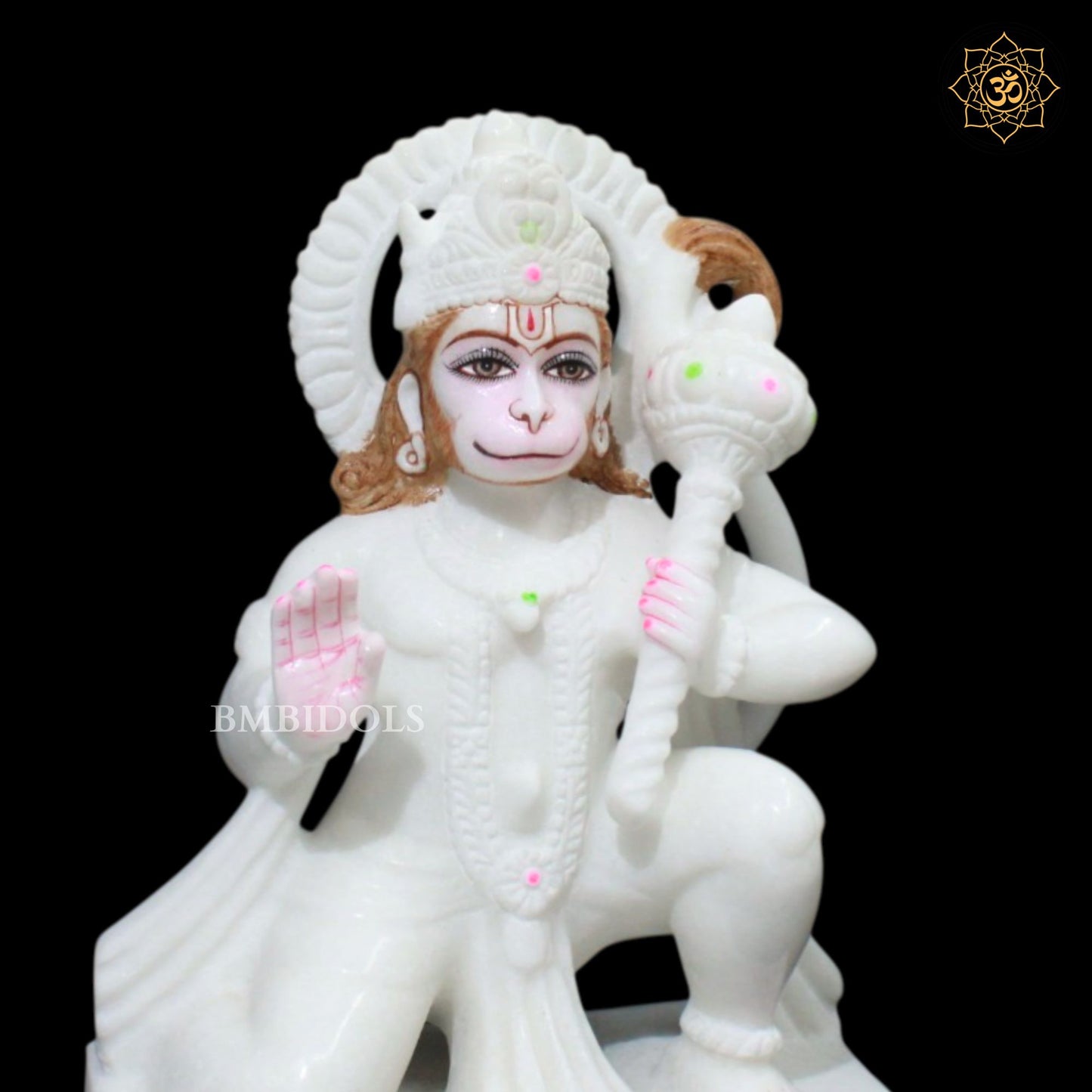 Ashirwad Hanuman Bhagwan Murti designed in Makrana Marble