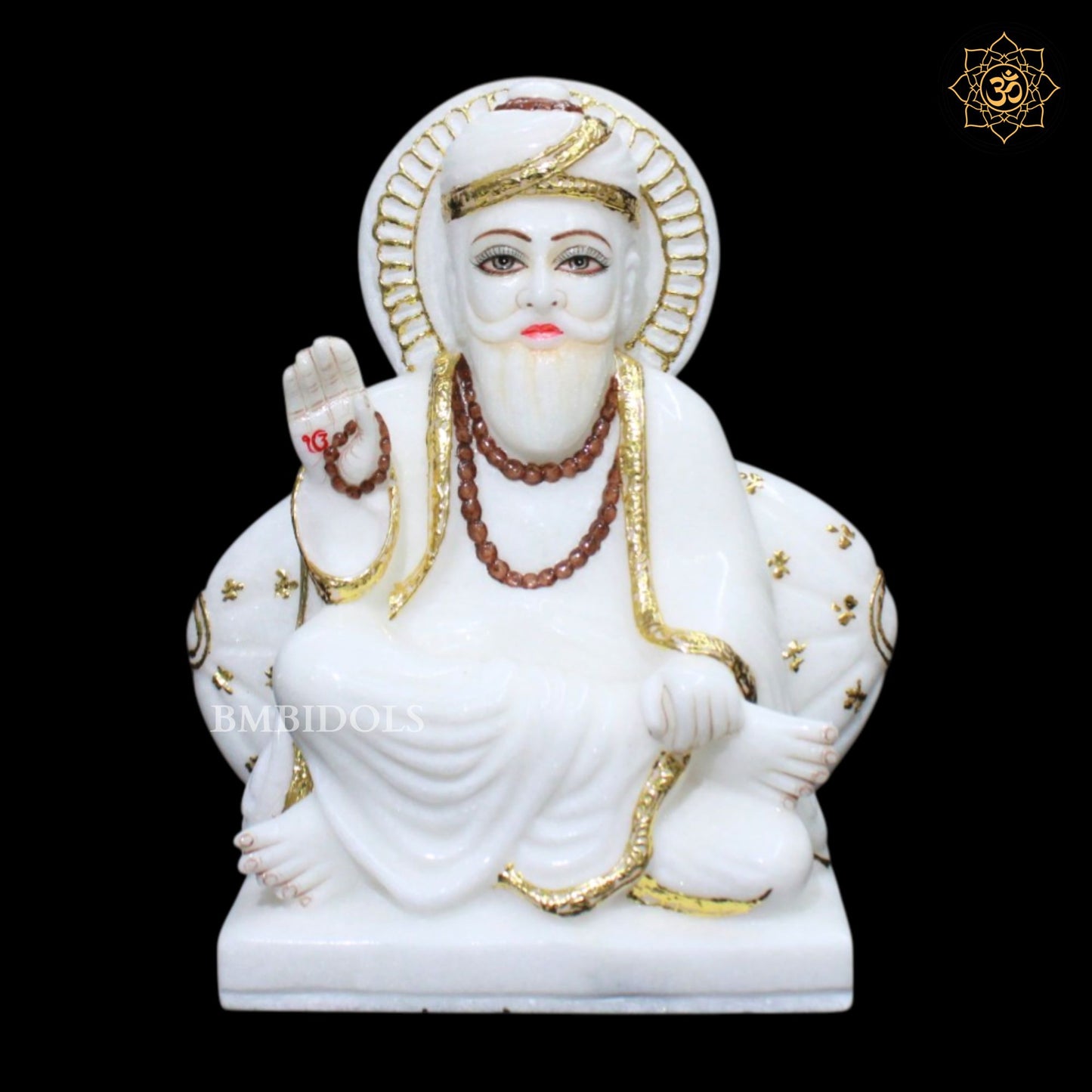 Guru Nanak Dev Marble Murti in 9inches for Ghar Mandirs