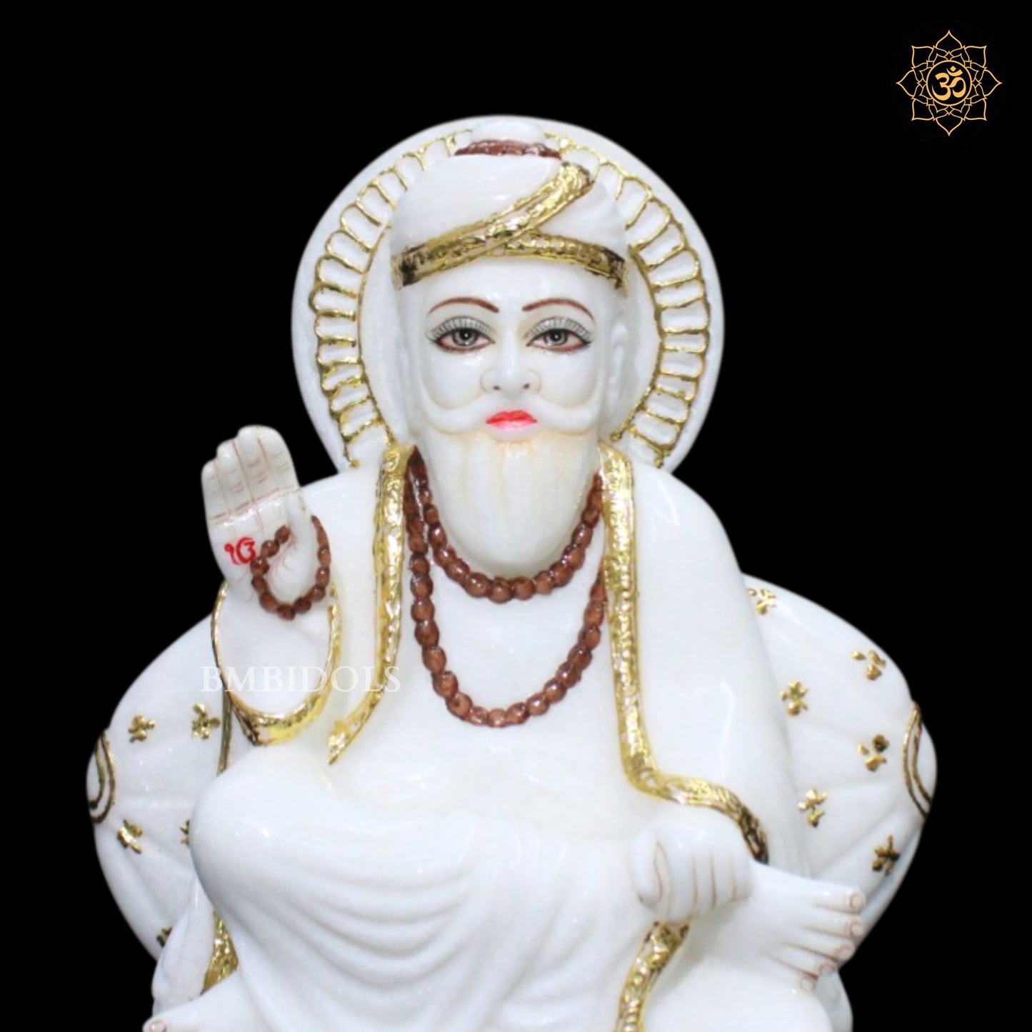 Guru Nanak Dev Marble Murti in 9inches for Ghar Mandirs