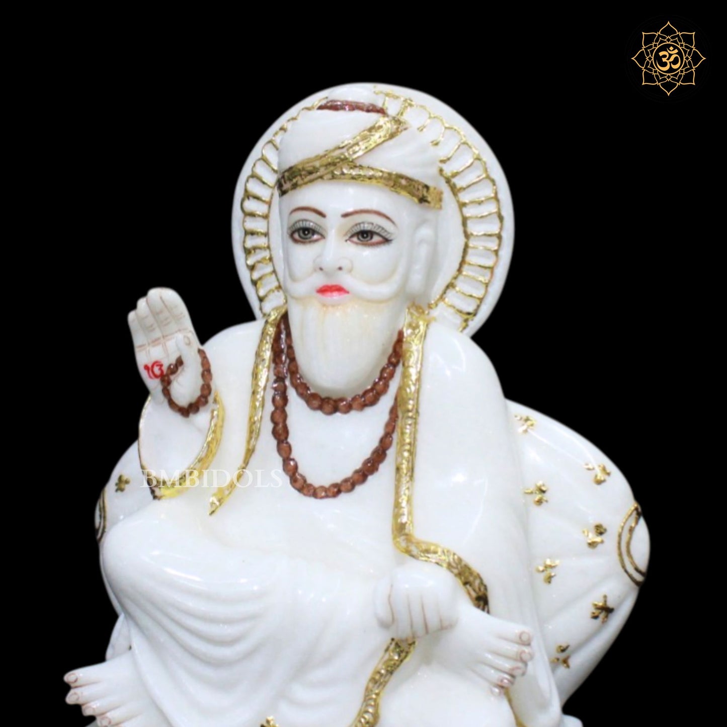 Guru Nanak Dev Marble Murti in 9inches for Ghar Mandirs