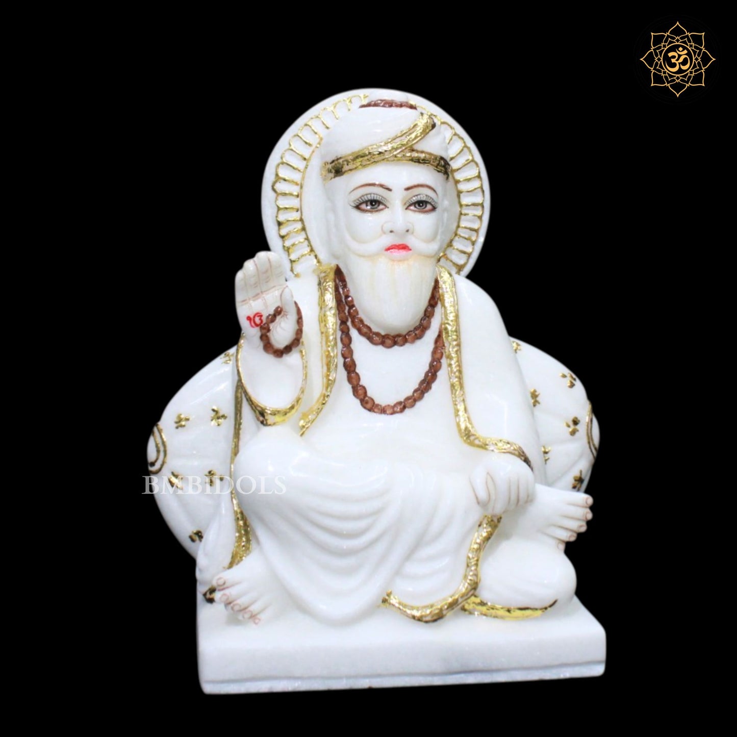 Guru Nanak Dev Marble Murti in 9inches for Ghar Mandirs