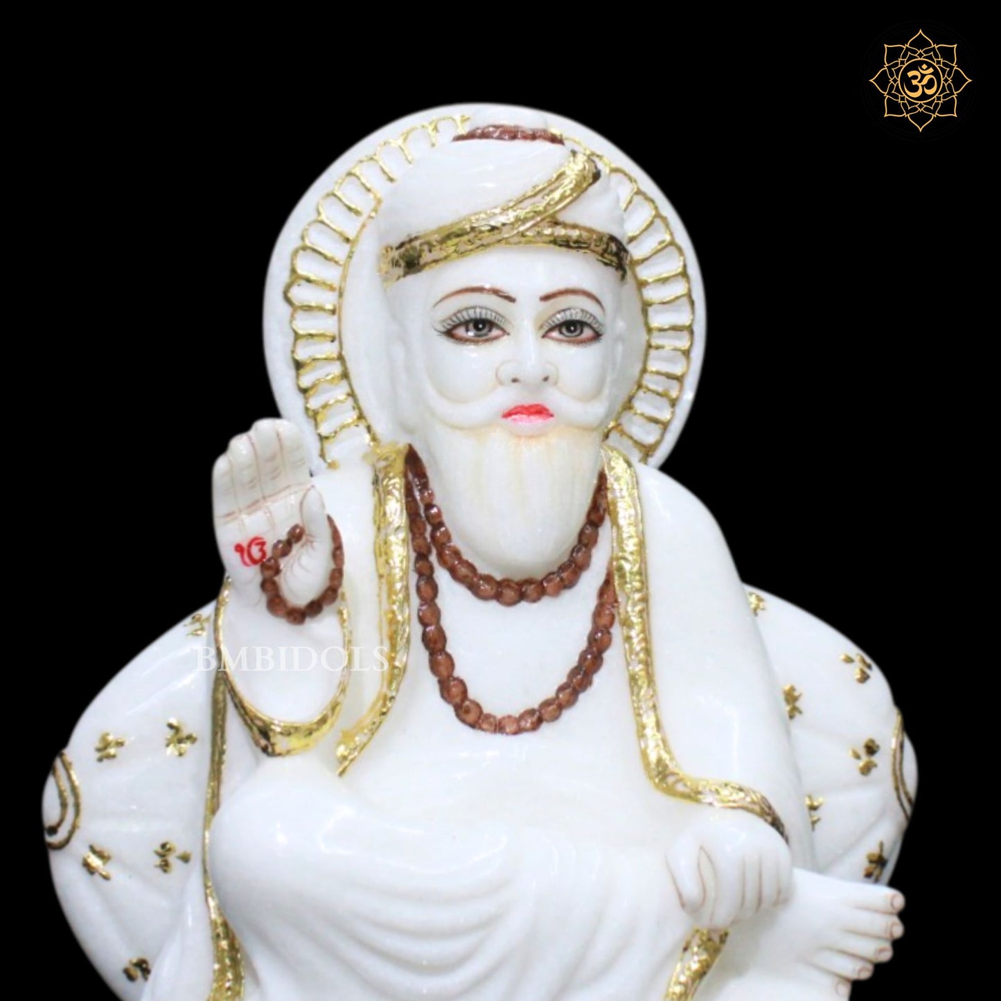 Guru Nanak Dev Marble Murti in 9inches for Ghar Mandirs