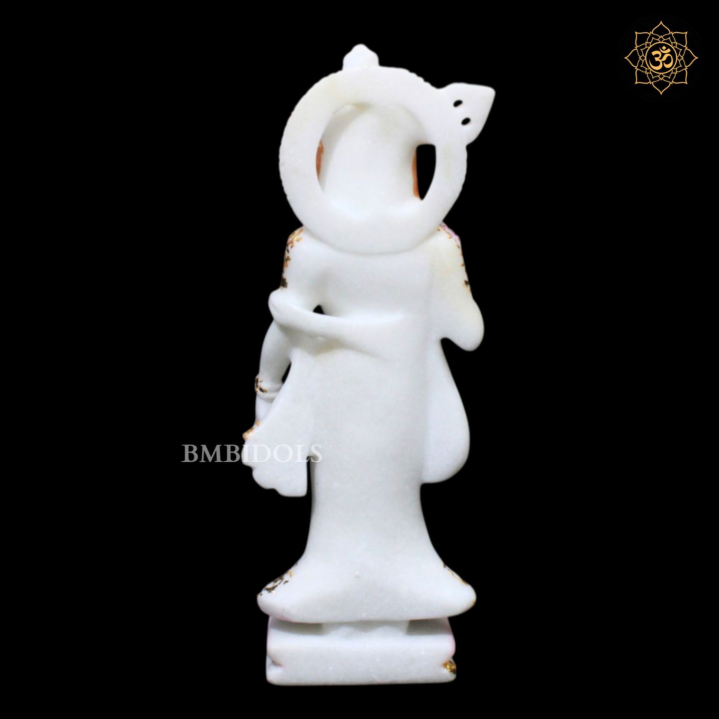 Pagdi Marble Radha Krishna Statue in 12inches in White Marble