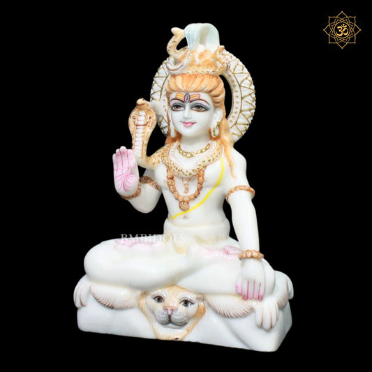 Shiva Bhagwan Marble Murti in 12inches in Makrana Marble