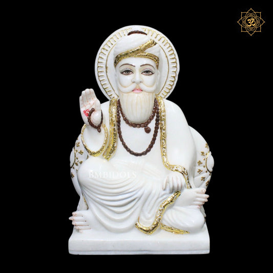 Marble Guru Nanak Dev Ji Murti in 12inches