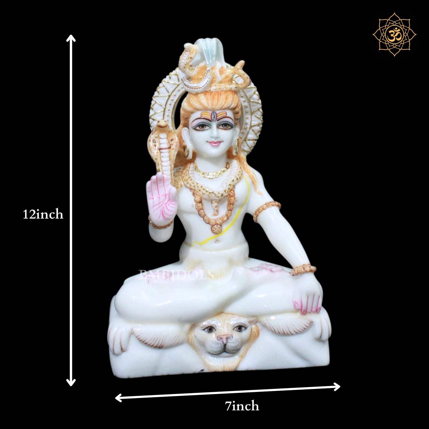 Shiva Bhagwan Marble Murti in 12inches in Makrana Marble