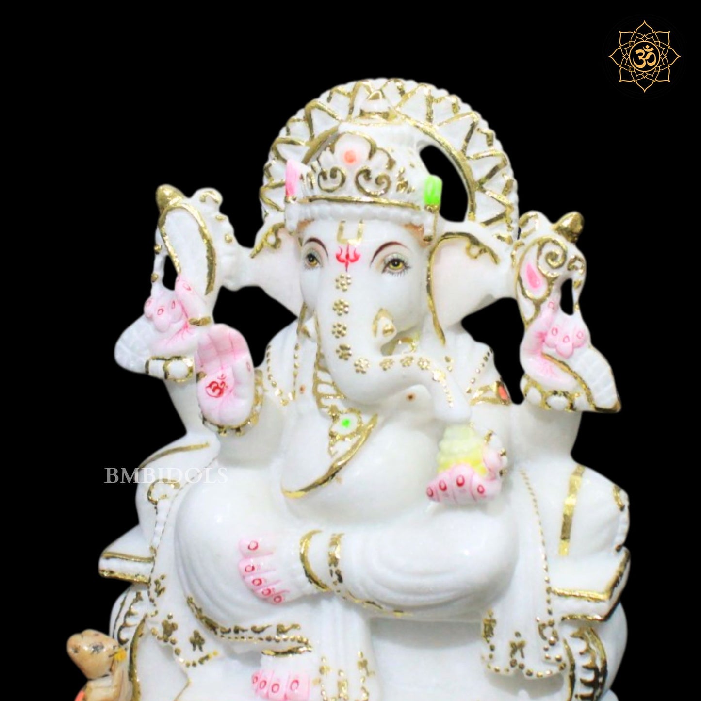 Ganpati Bappa Marble Murti in 9inches in Makrana Marble
