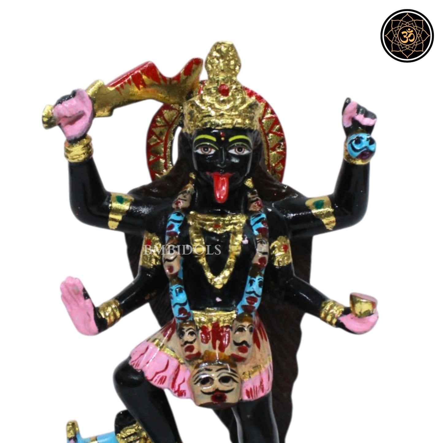 Mahakali Maa Murti in Black Stone in 9inches