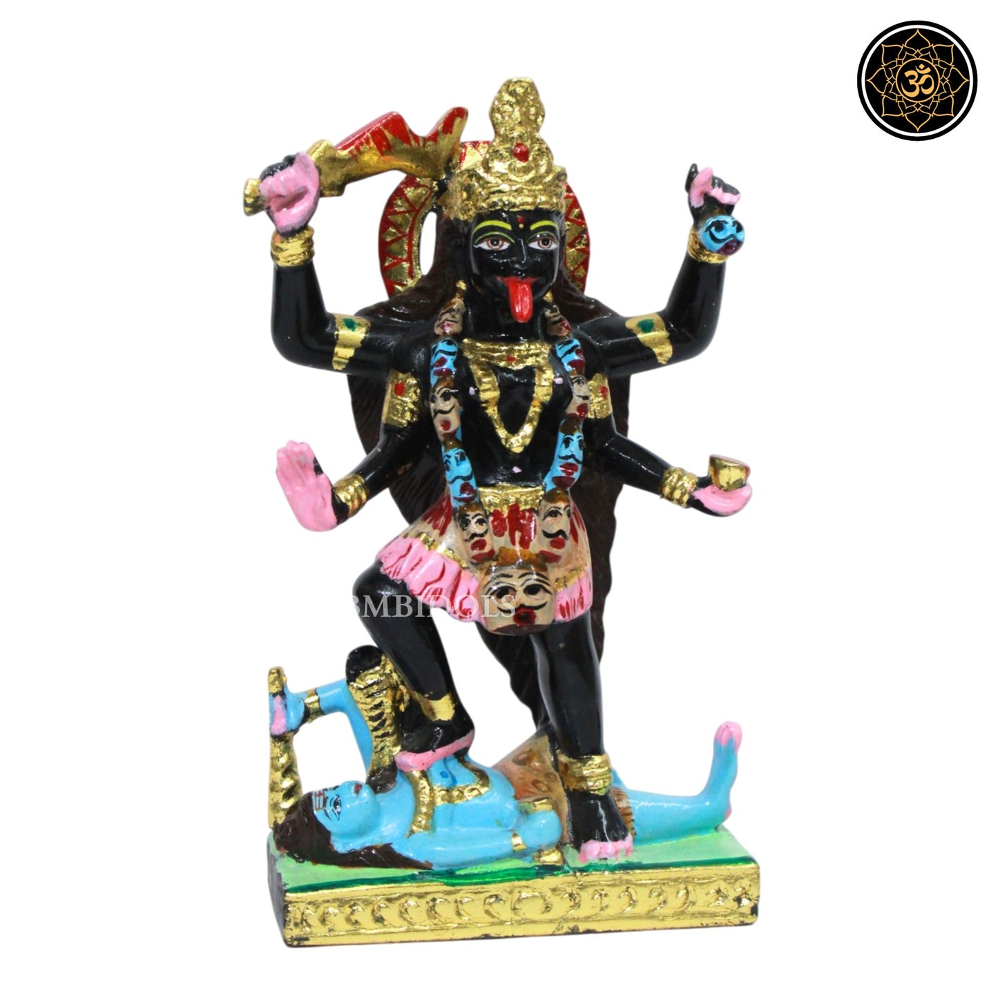Mahakali Maa Murti in Black Stone in 9inches