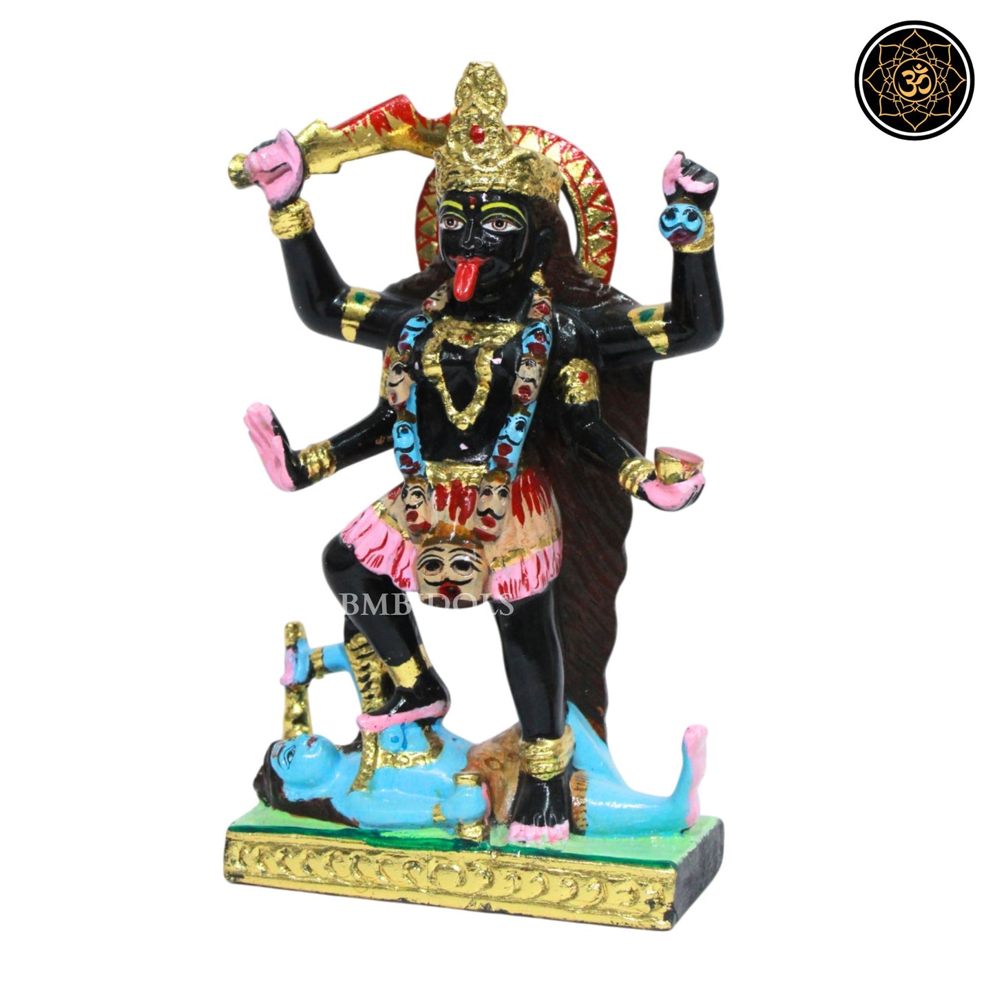 Mahakali Maa Murti in Black Stone in 9inches