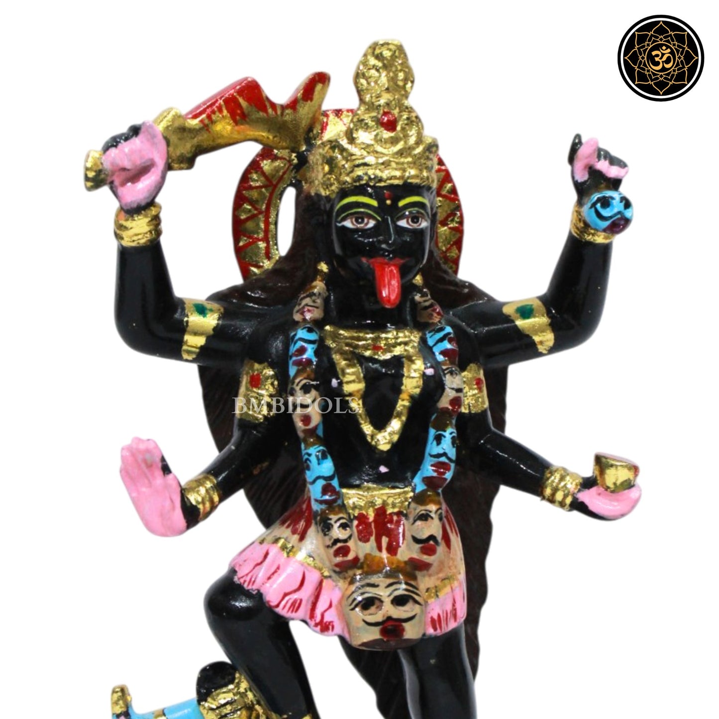 Mahakali Maa Murti in Black Stone in 9inches