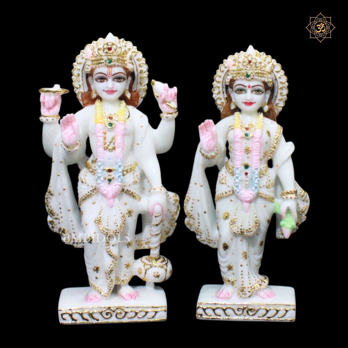 Lakshmi Narayan Bhagwan Marble Murti in 1feet