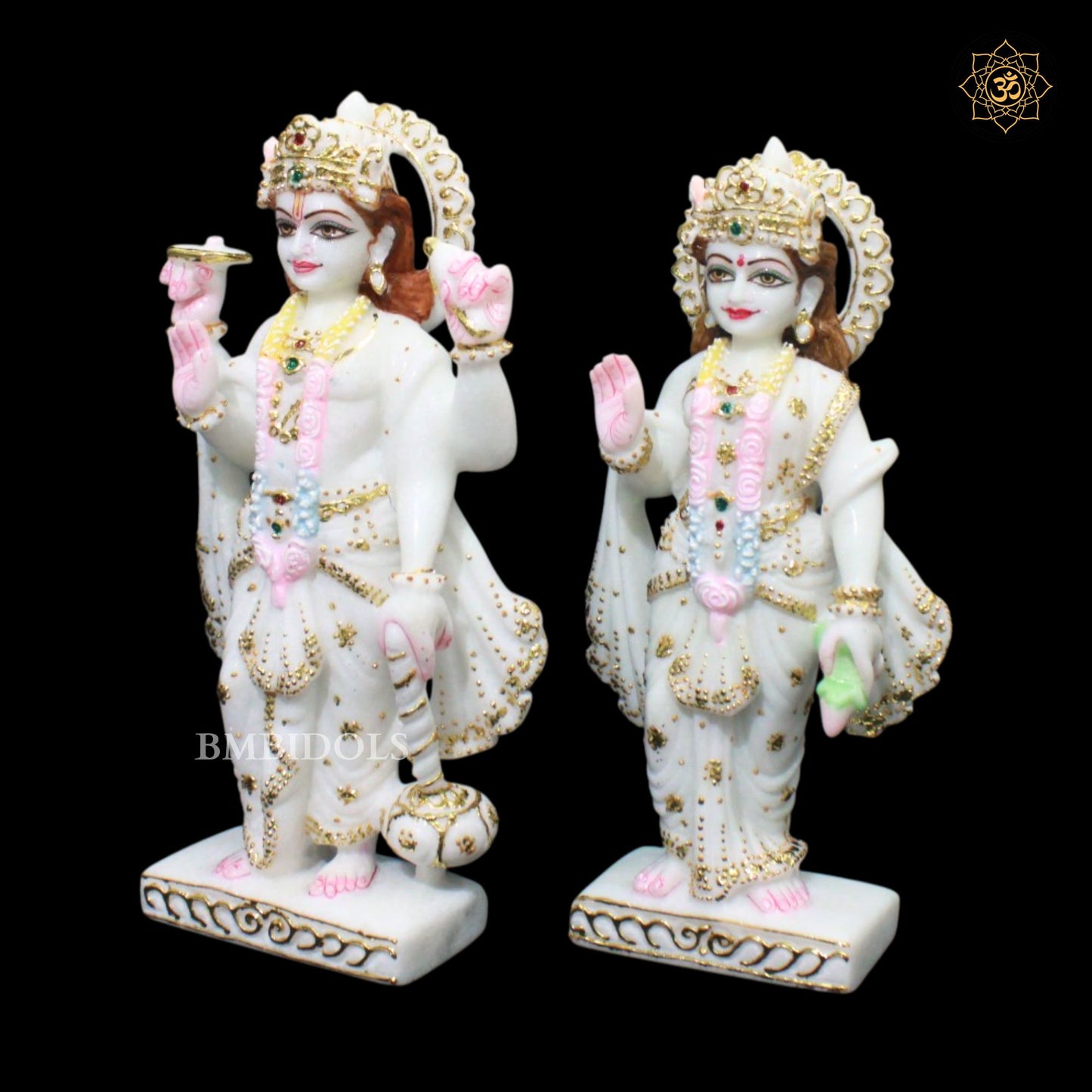 Lakshmi Narayan Bhagwan Marble Murti in 1feet