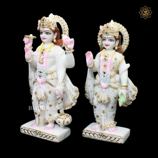 Lakshmi Narayan Bhagwan Marble Murti in 1feet