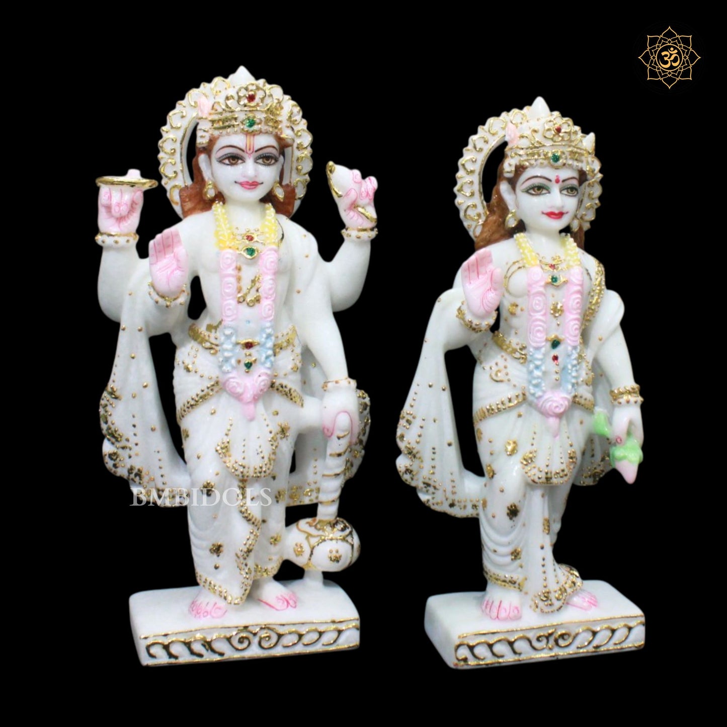 Lakshmi Narayan Bhagwan Marble Murti in 1feet