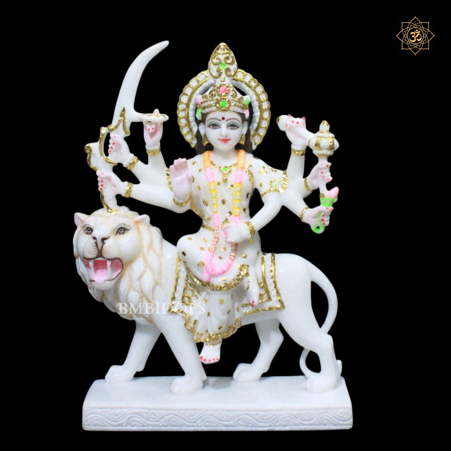 Special Marble Durga maa Murti for Ghar Mandirs in 12inches