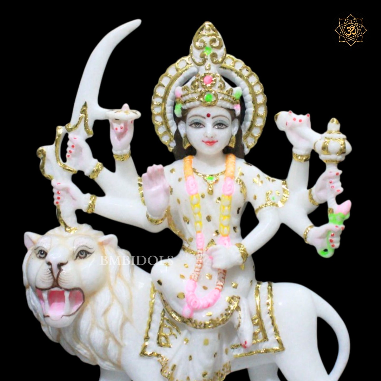 Special Marble Durga maa Murti for Ghar Mandirs in 12inches