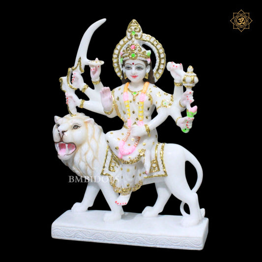 Special Marble Durga maa Murti for Ghar Mandirs in 12inches