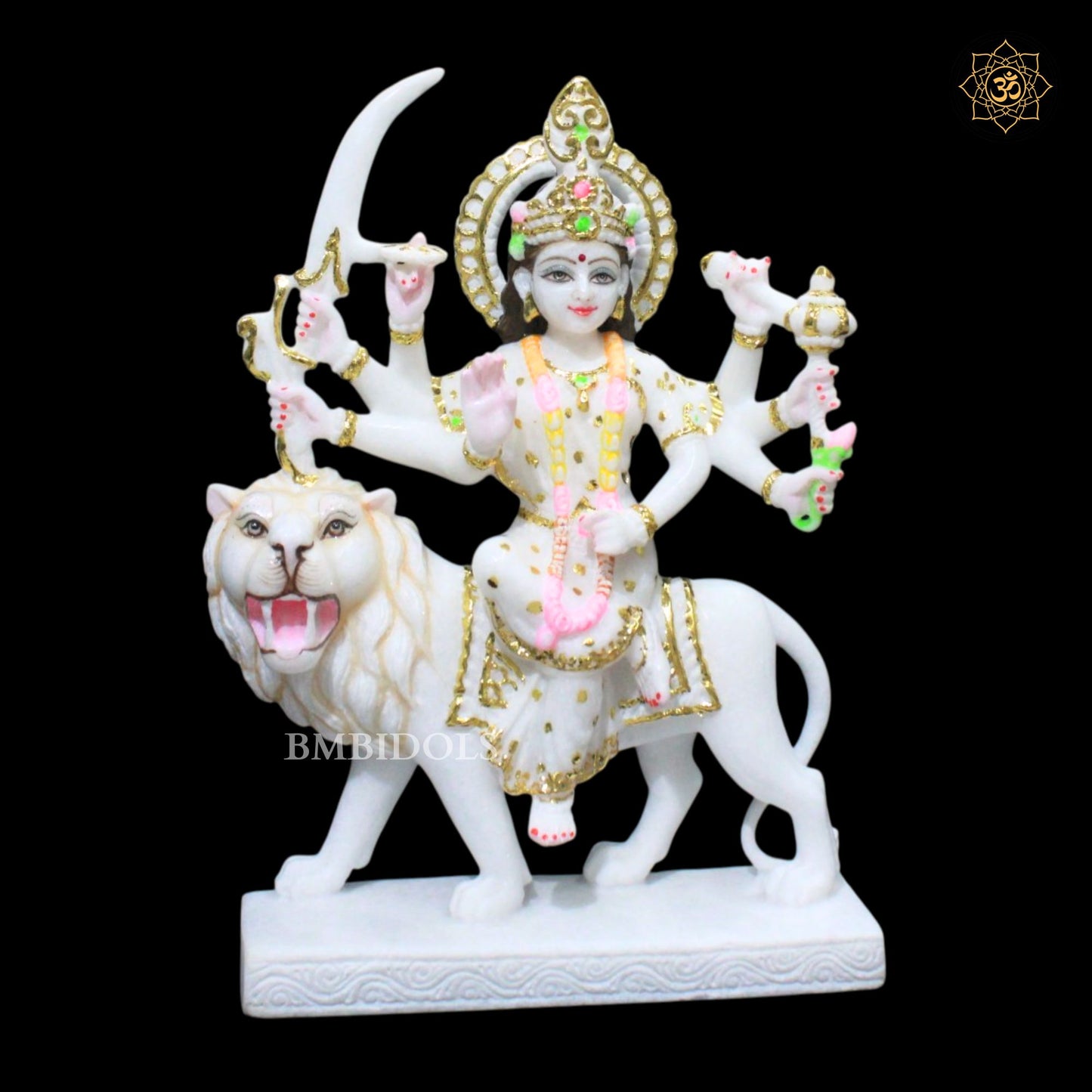 Special Marble Durga maa Murti for Ghar Mandirs in 12inches