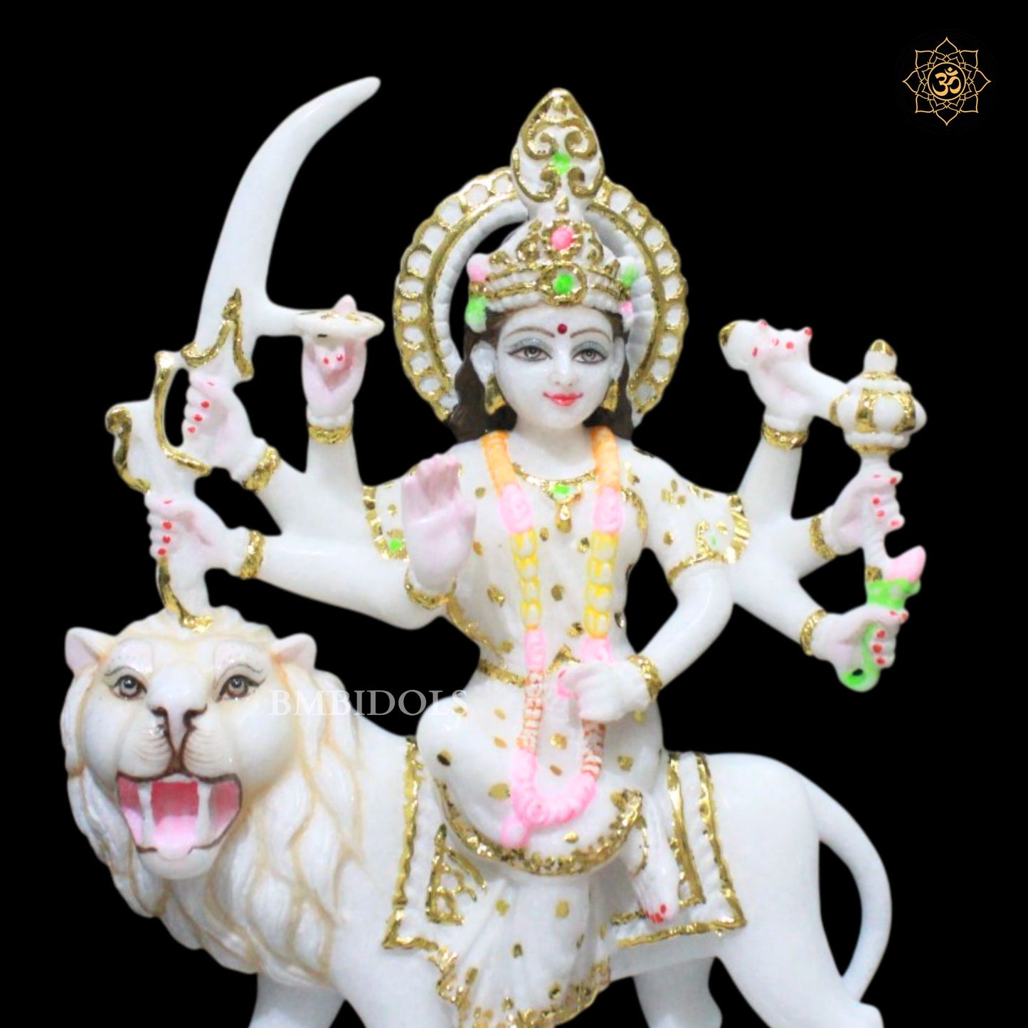 Special Marble Durga maa Murti for Ghar Mandirs in 12inches