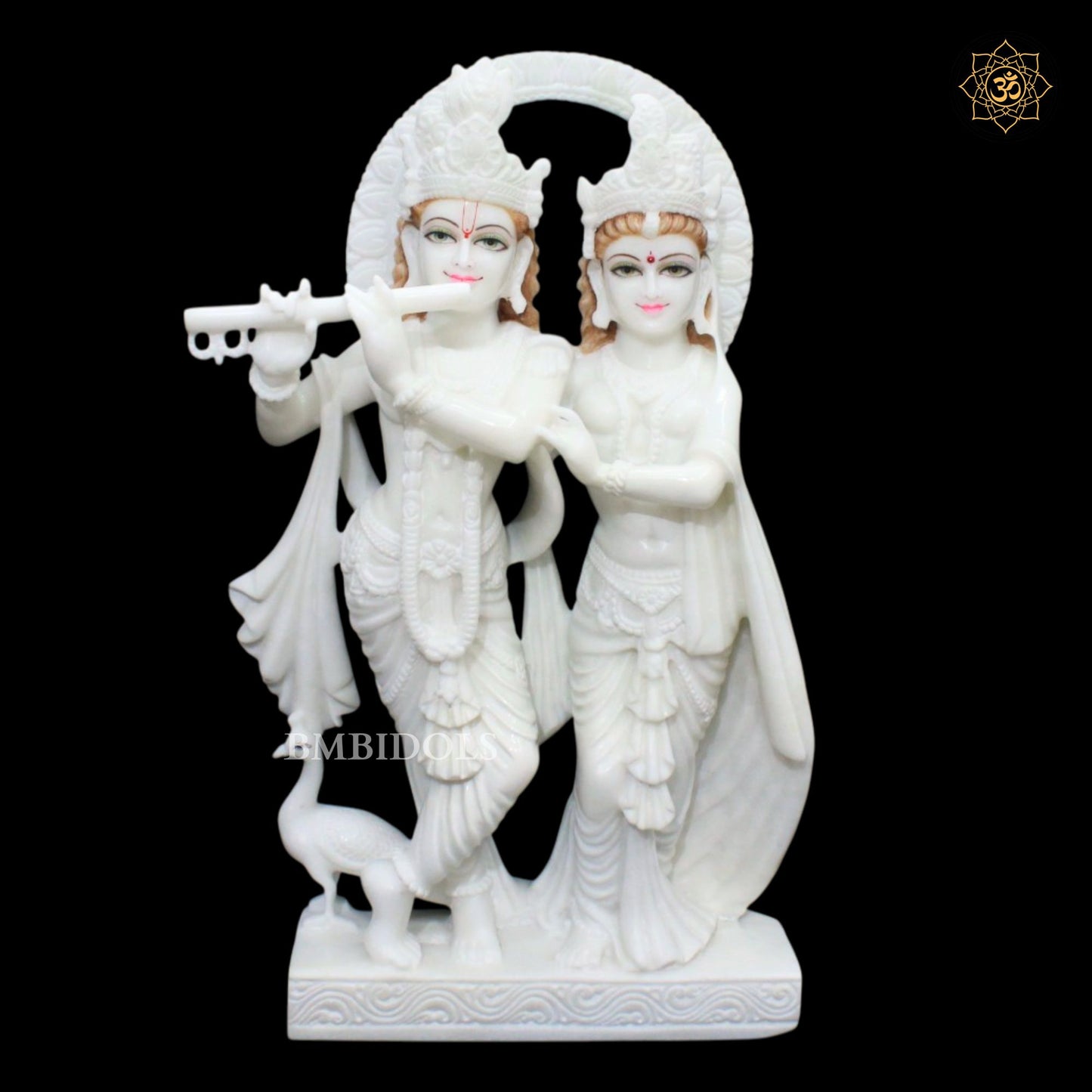 Jugal Radha Krishna Bhagwan Marble Murti in 25inches in Makrana Marble