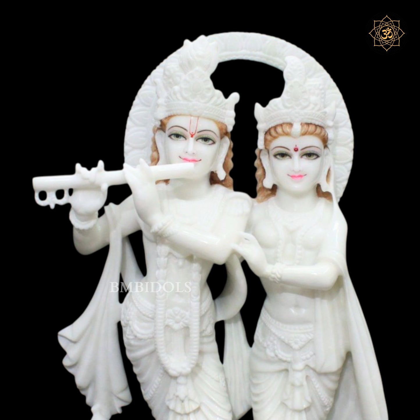 Jugal Radha Krishna Bhagwan Marble Murti in 25inches in Makrana Marble