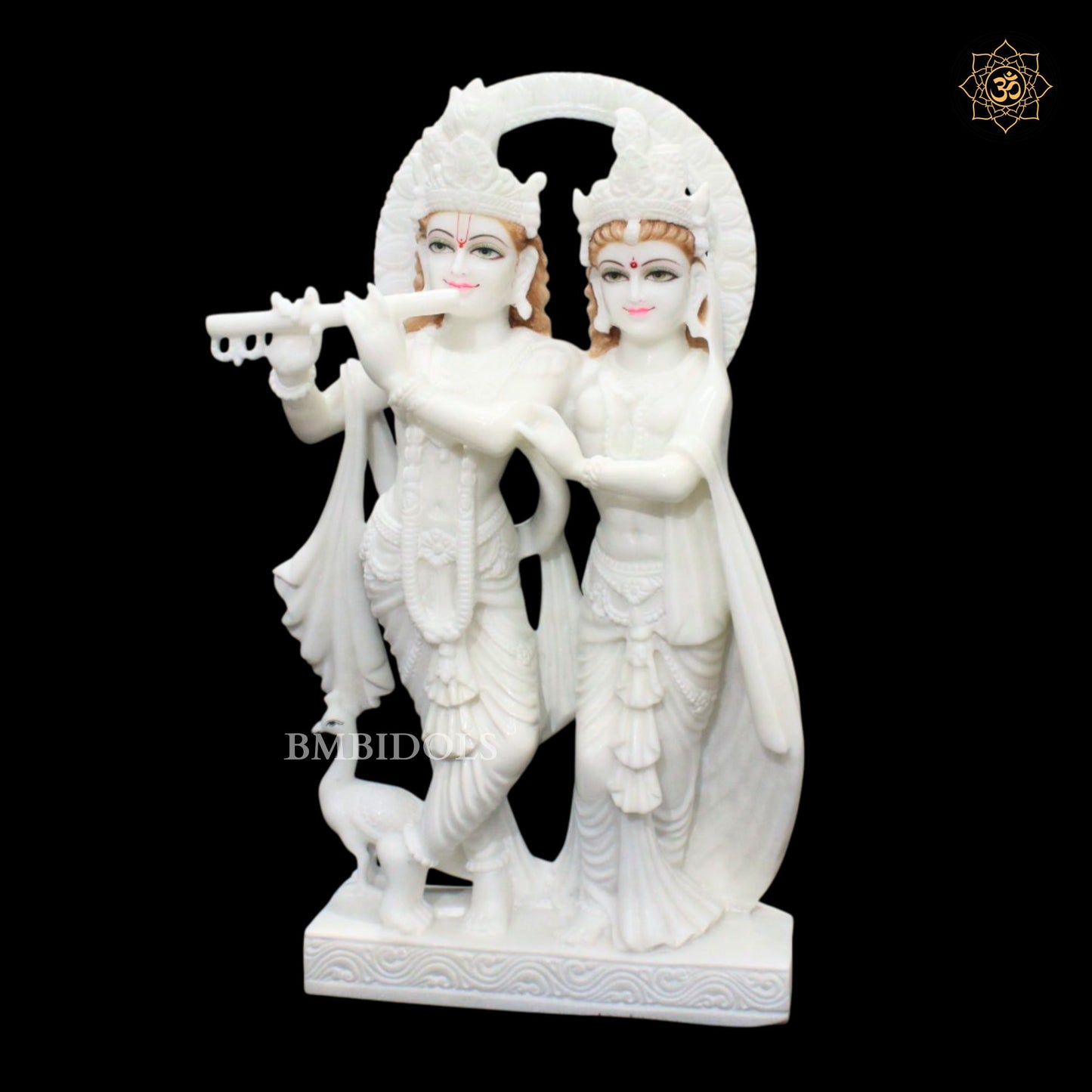Jugal Radha Krishna Bhagwan Marble Murti in 25inches in Makrana Marble
