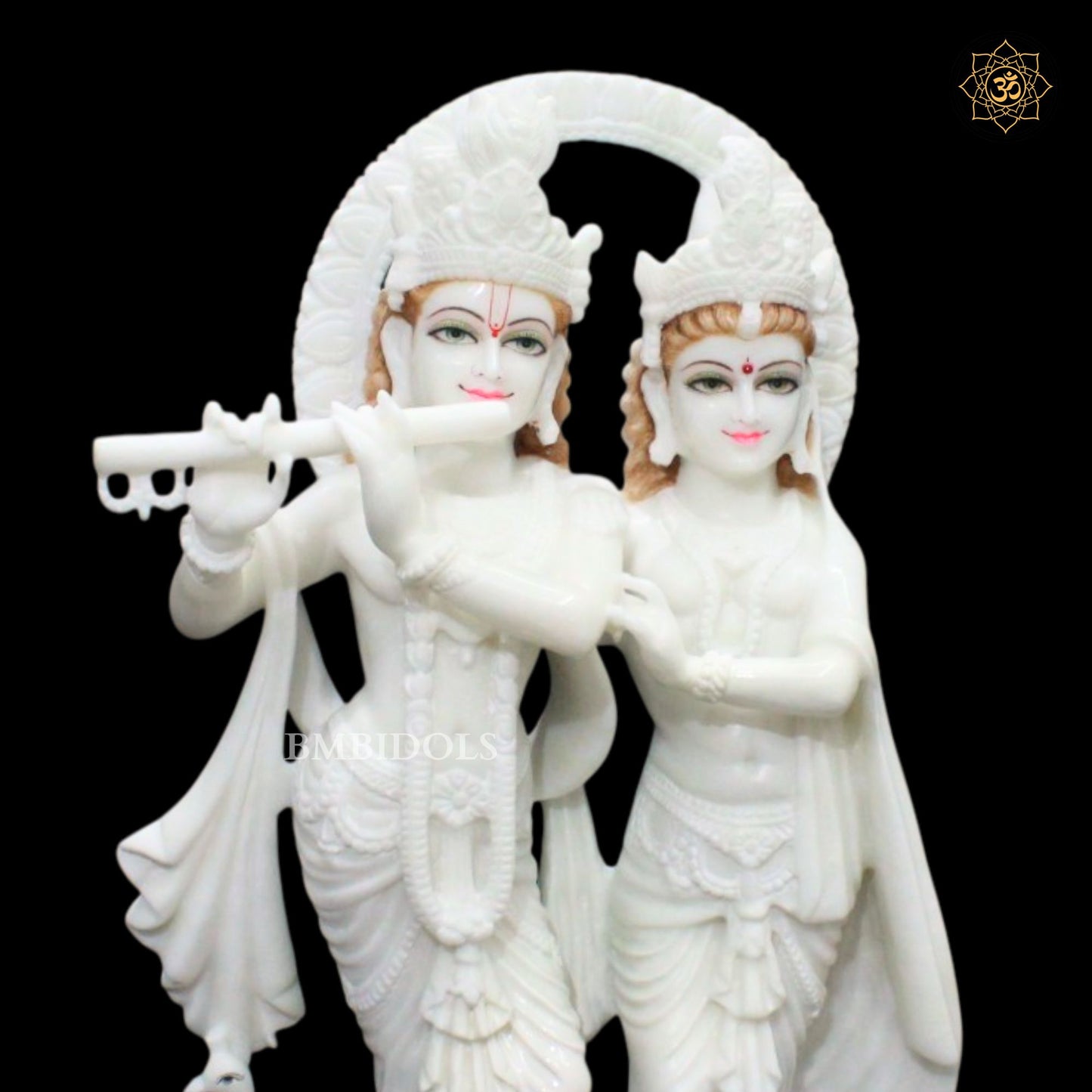 Jugal Radha Krishna Bhagwan Marble Murti in 25inches in Makrana Marble
