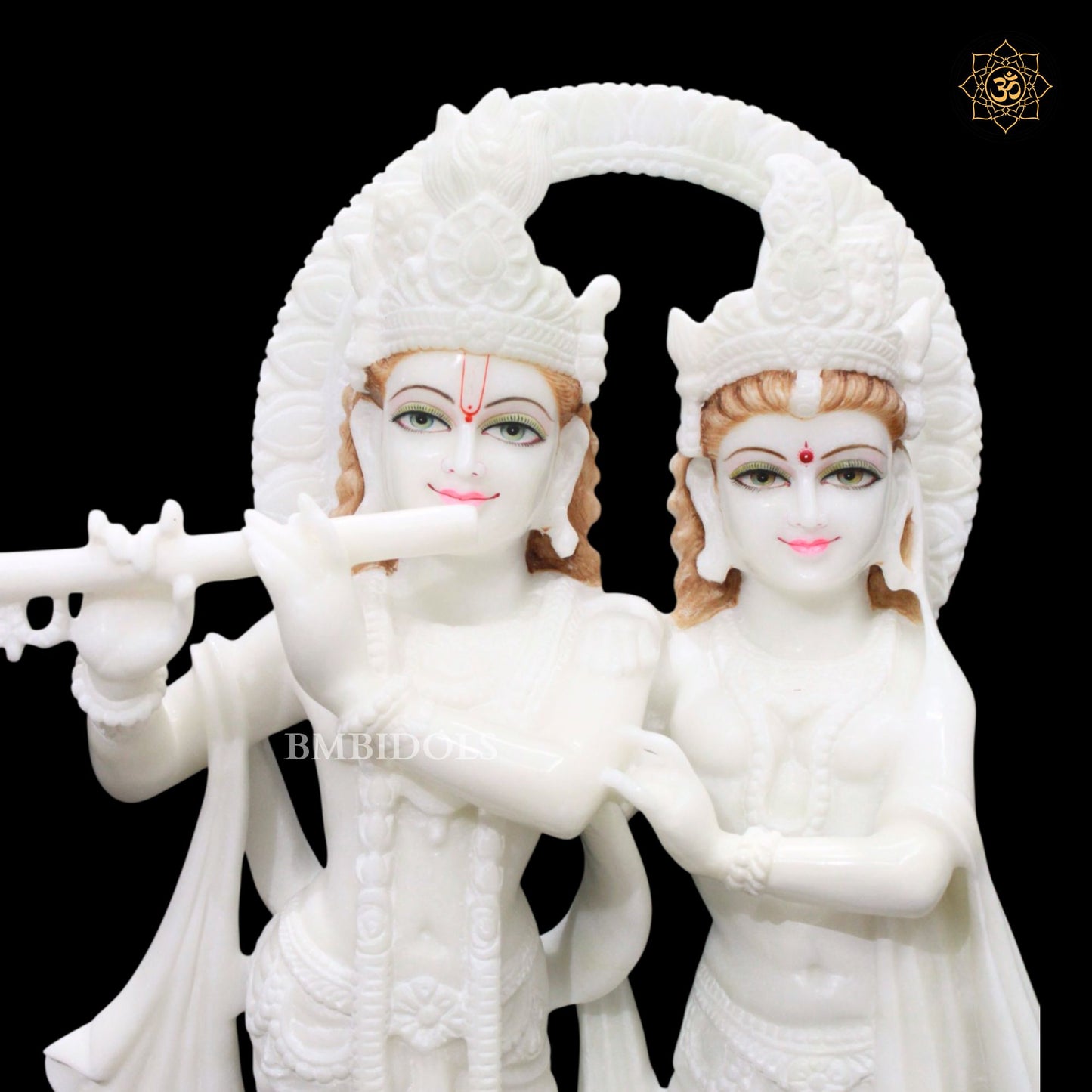 Jugal Radha Krishna Bhagwan Marble Murti in 25inches in Makrana Marble