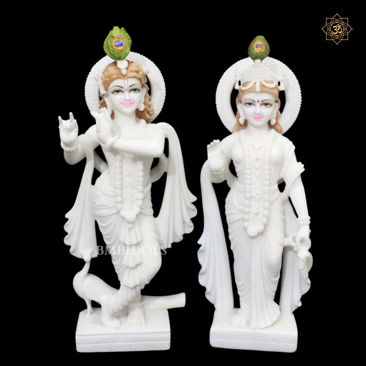 Radha Krishna Marble Statue in 27inches in Makrana Marble