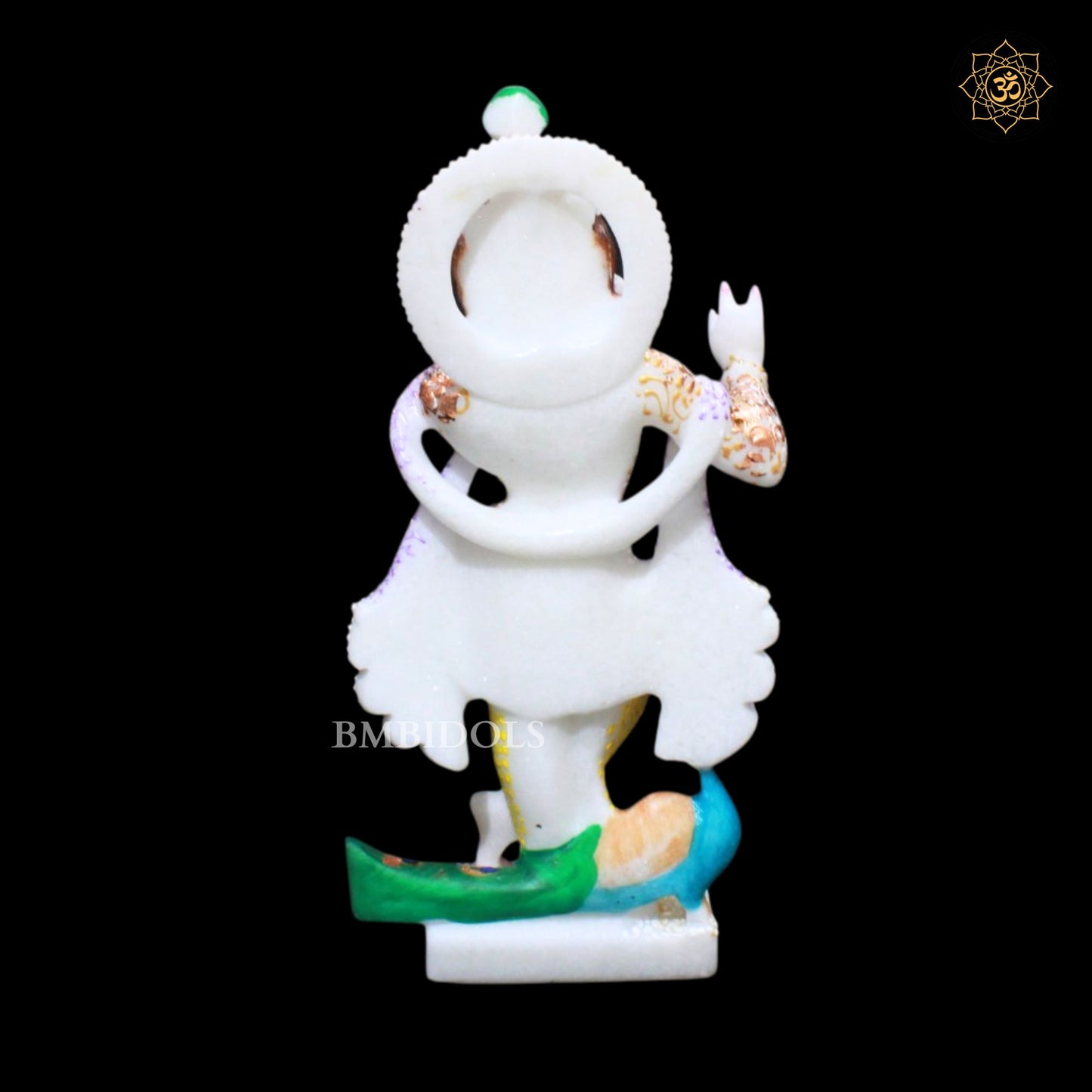 Marble Radha Krishna Bhagwan Murti in Special Diamond Work in 1feet