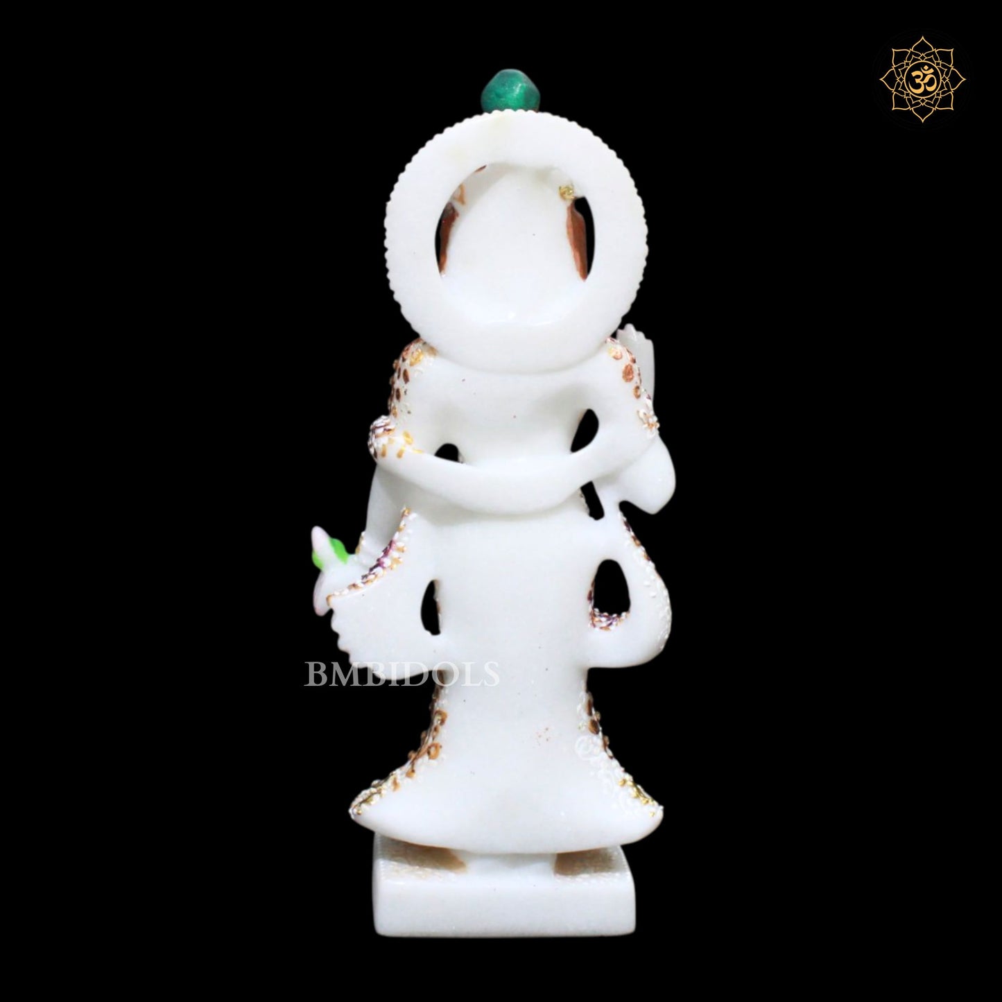 Marble Radha Krishna Bhagwan Murti in Special Diamond Work in 1feet