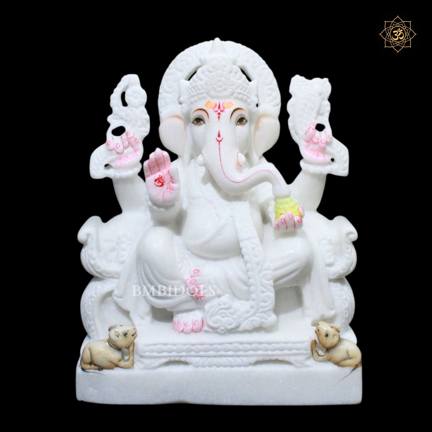 Ganesh Bhagwan Marble Statue in 12inches