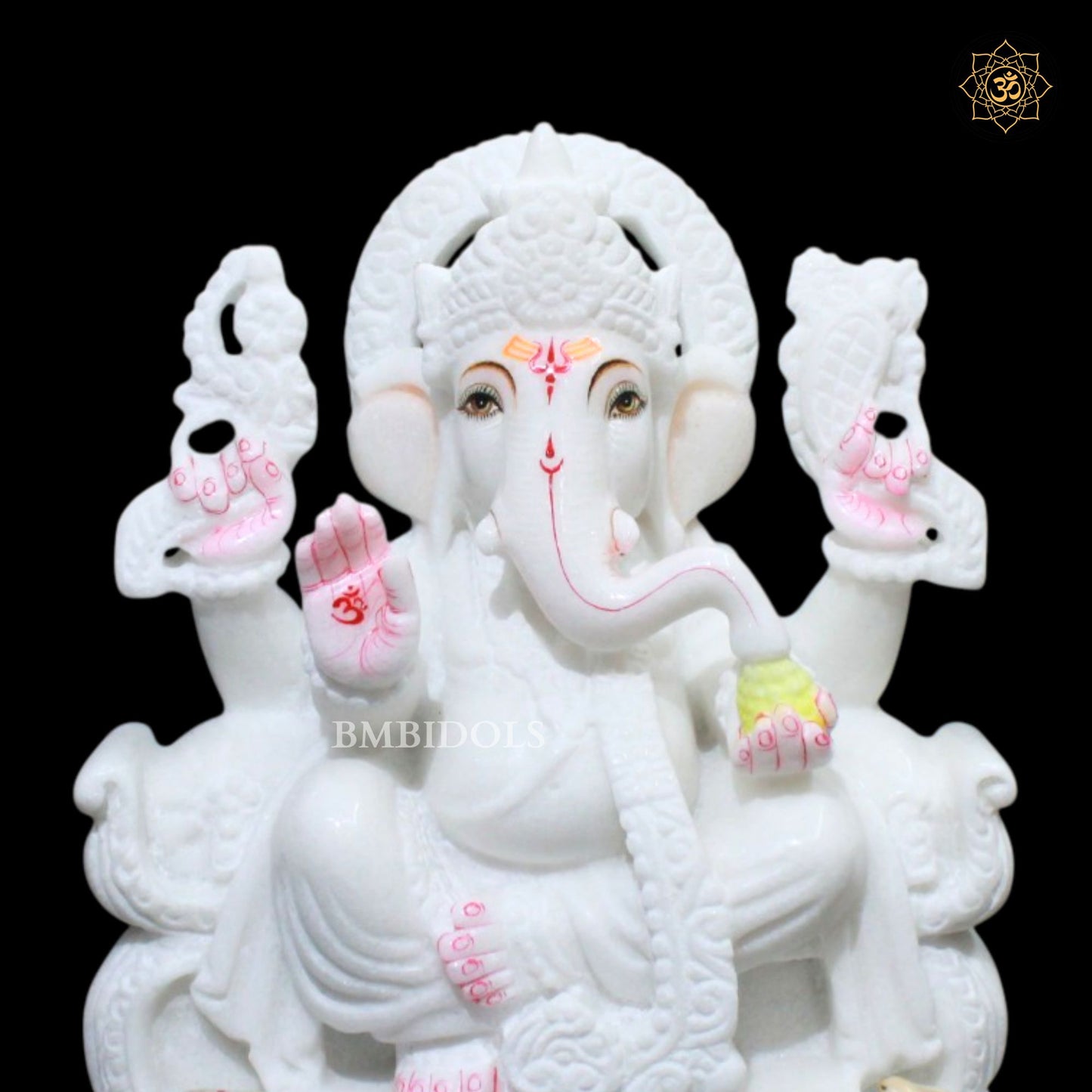 Ganesh Bhagwan Marble Statue in 12inches