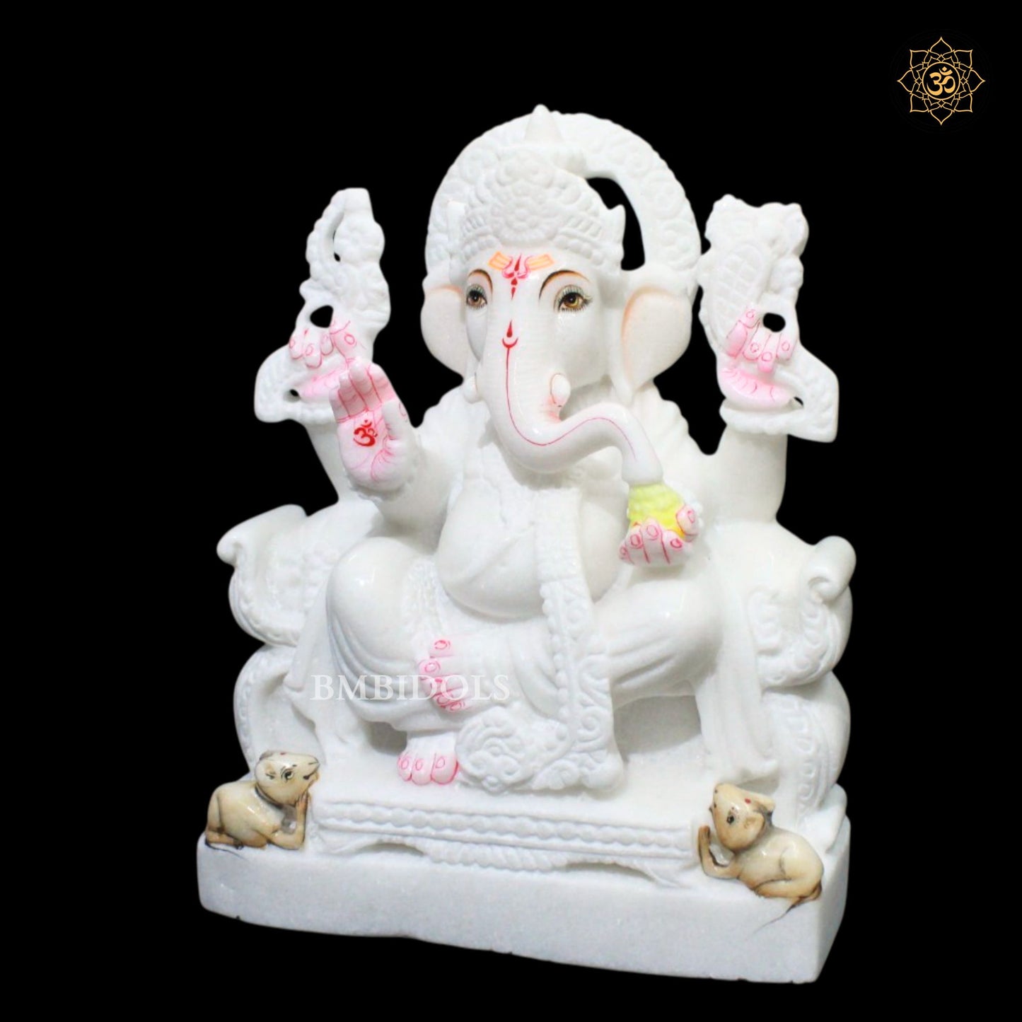 Ganesh Bhagwan Marble Statue in 12inches