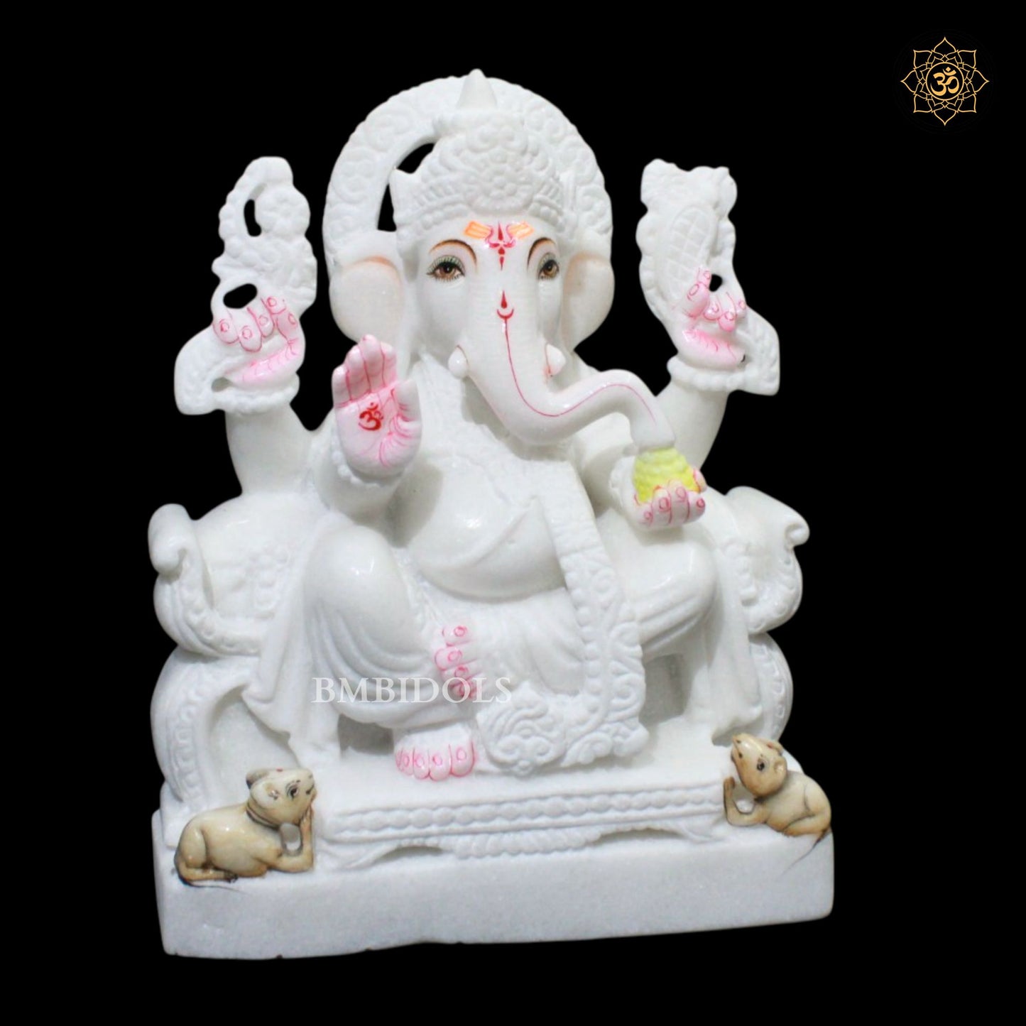 Ganesh Bhagwan Marble Statue in 12inches