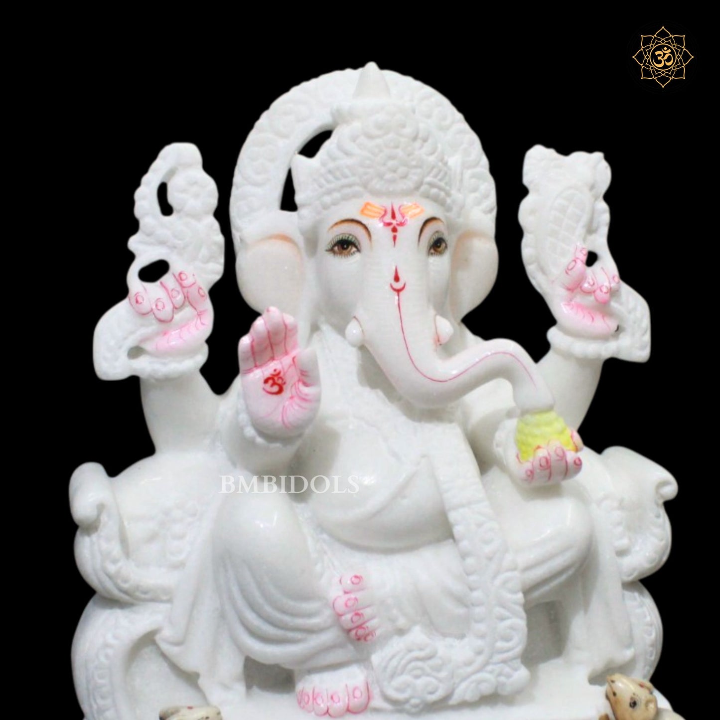 Ganesh Bhagwan Marble Statue in 12inches
