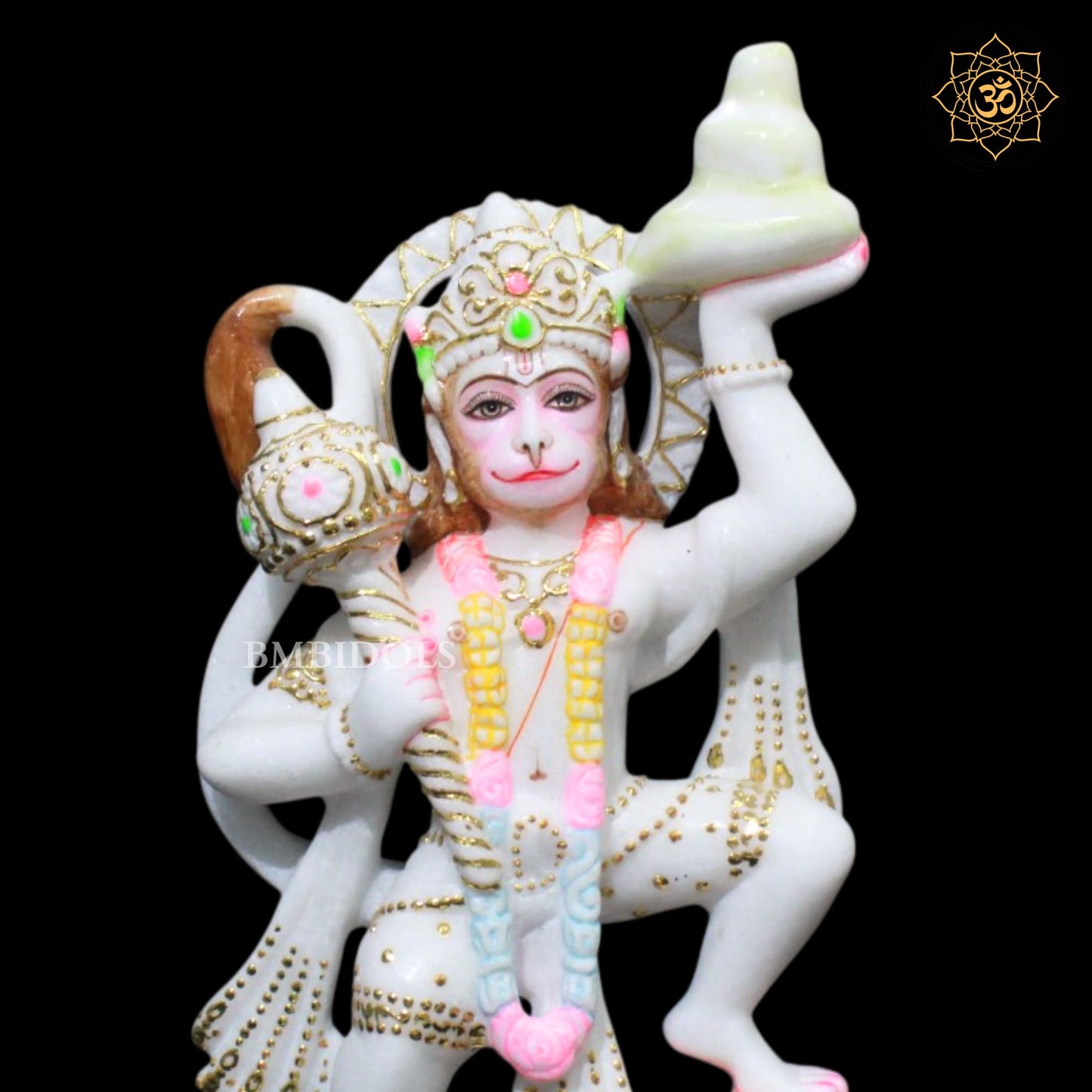Veer Hanuman Marble Murti in 12inches in Makrana Marble