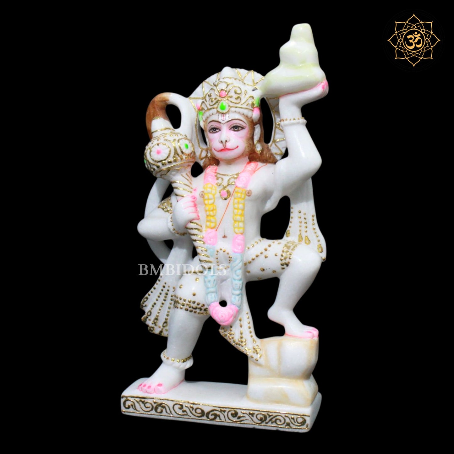 Veer Hanuman Marble Murti in 12inches in Makrana Marble