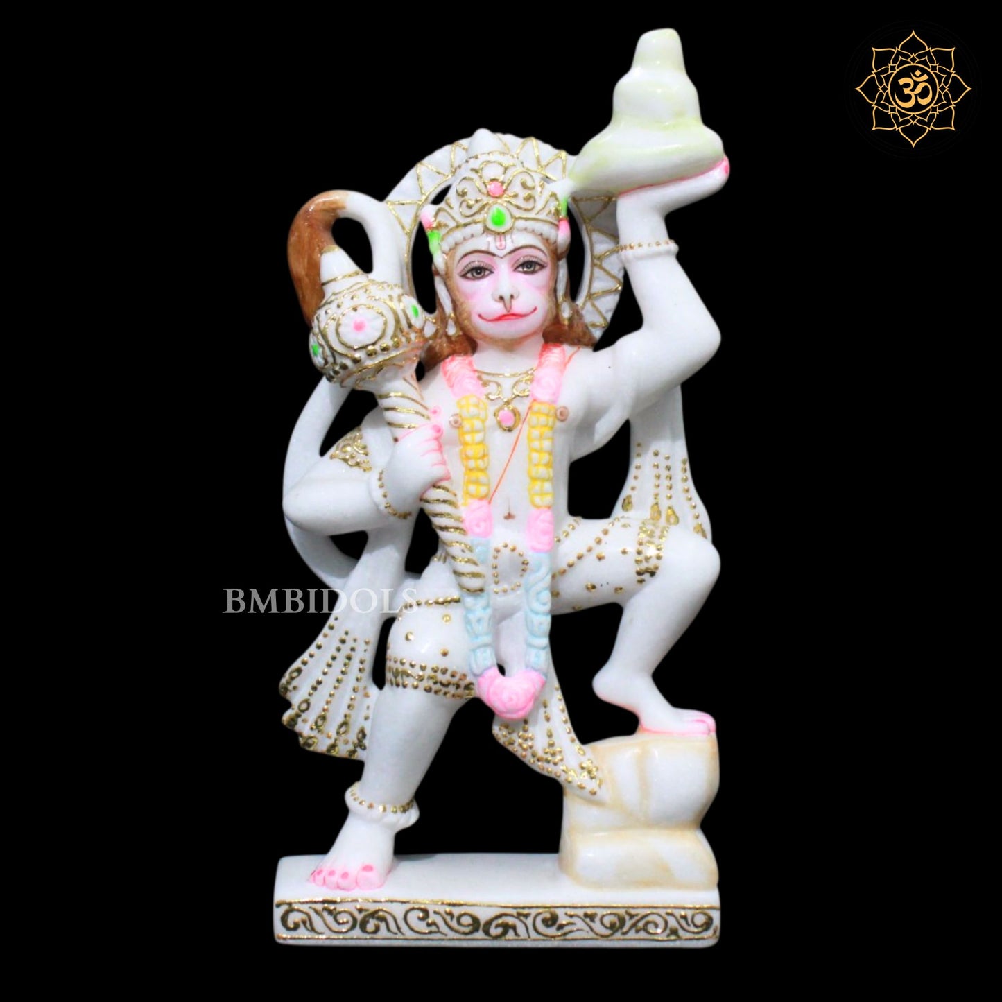 Veer Hanuman Marble Murti in 12inches in Makrana Marble